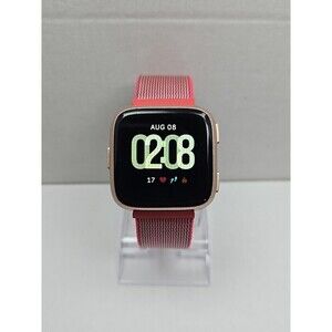 Fitbit Versa FB504 Smartwatch Fitness Heart Rate Bluetooth Extr Bands No Charger